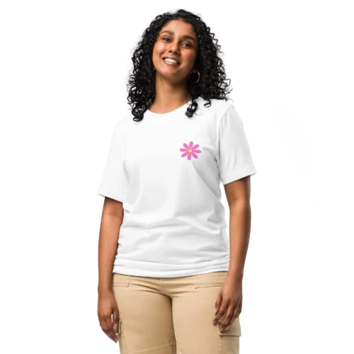 Pink Daisy – White